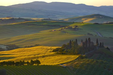 kırsal, San Quirico dOrcia, toskana, italya
