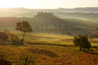 kırsal, San Quirico dOrcia, toskana, italya