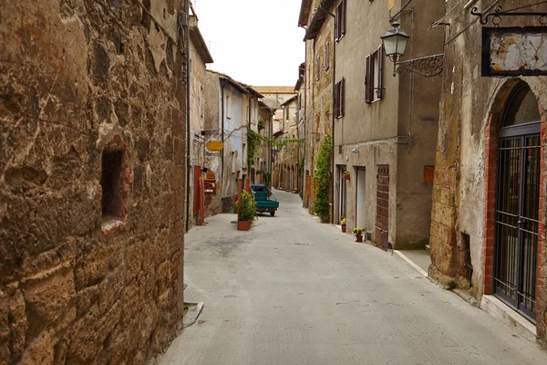 Vintage gade, Toscana - Stock-foto