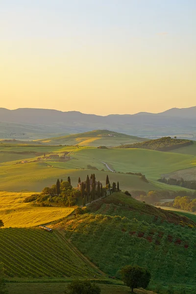 农村，San Quirico 奥斯塔山谷，托斯卡纳意大利 — 图库照片