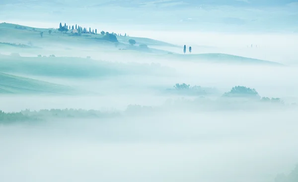 Niebla toscana — Foto de Stock