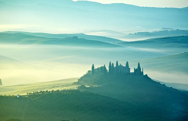 Nebbia toscana — Foto Stock