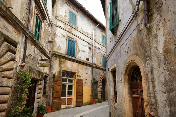 Strada del borgo medievale — Foto Stock