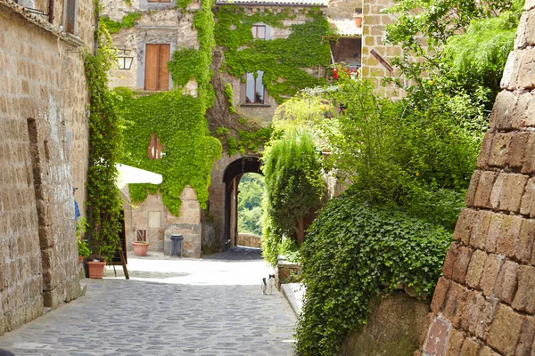 Средневековая улица итальянского города — стоковое фото