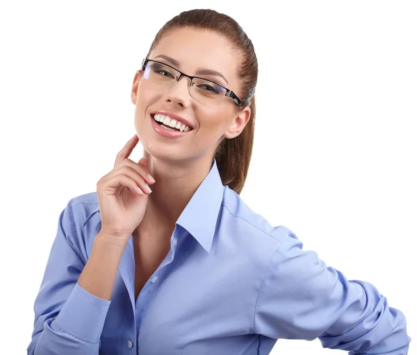 Business woman with glasses — Stock Photo, Image