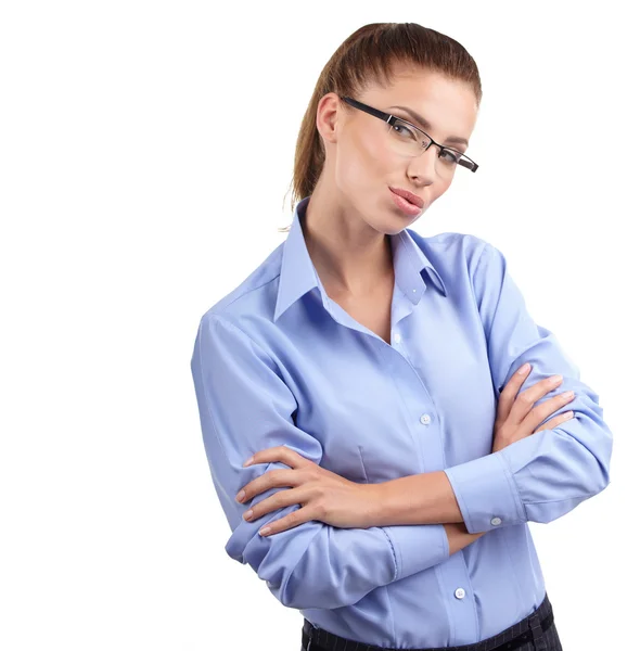 Mujer de negocios con gafas — Foto de Stock