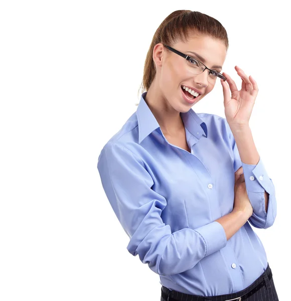 Business woman with glasses — Stock Photo, Image