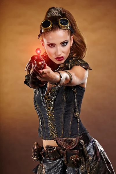 Steampunk woman — Stock Photo, Image