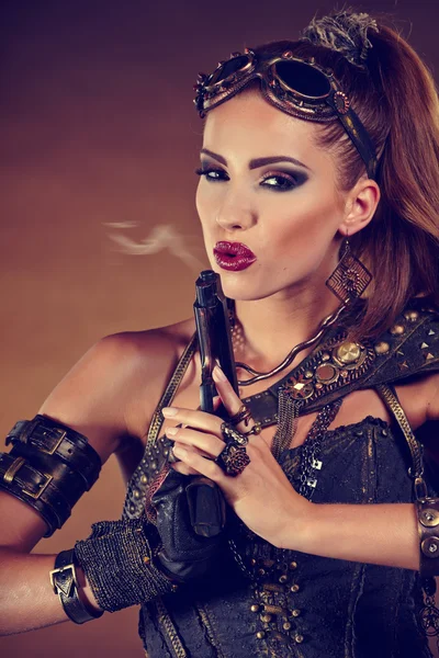 Steampunk Donna — Foto Stock