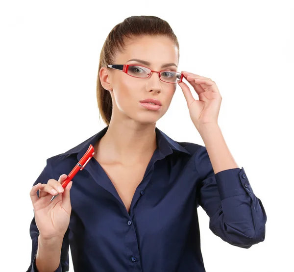 Mujer de negocios en gafas — Foto de Stock