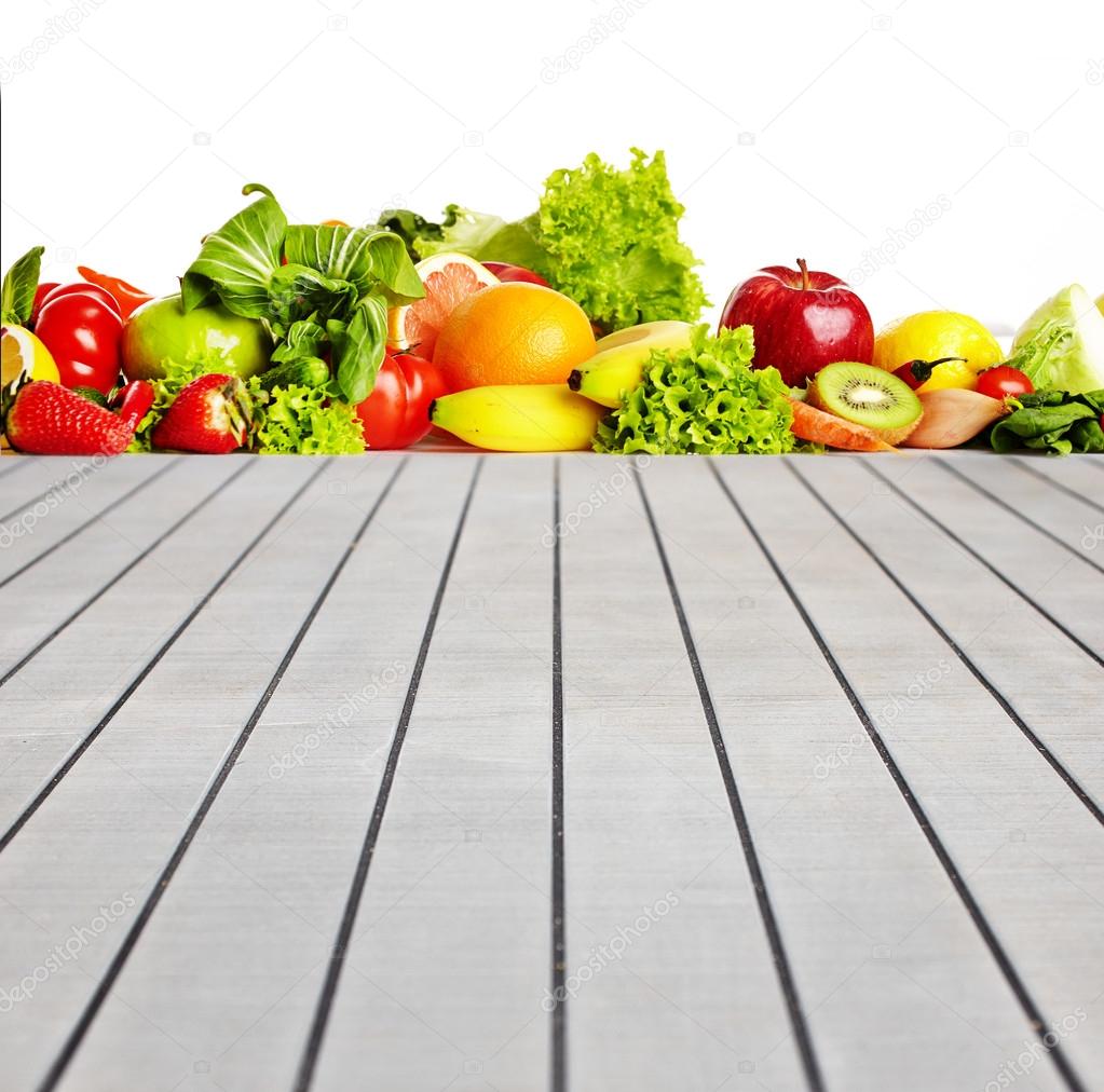 Vegetables on wood table