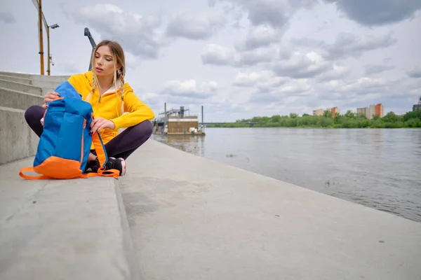 Ragazza Sportiva Strade Della Città — Foto Stock