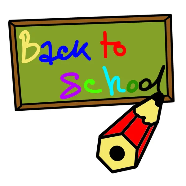 Escribiendo en la pizarra "Back to School " — Vector de stock