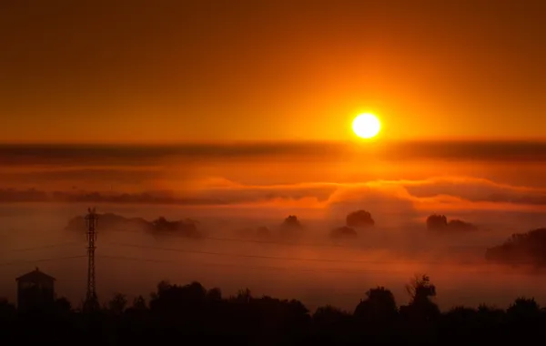 붉은 태양 — 스톡 사진