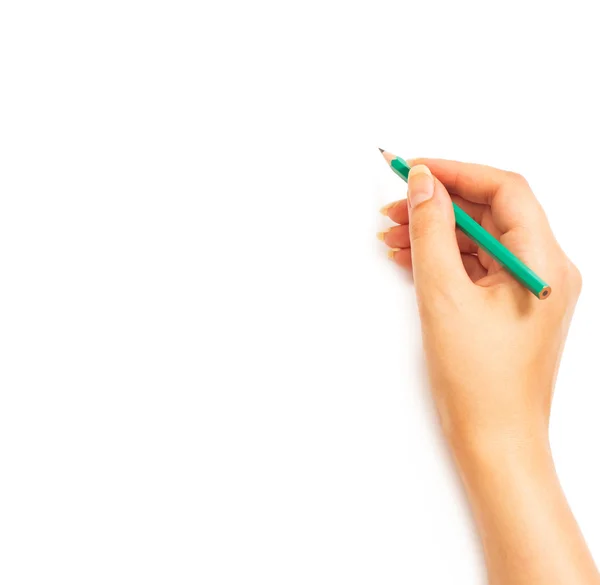 Женская рука с карандашом Стоковое Фото