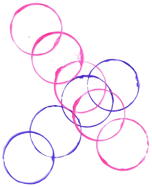 Färgade cirklar med färg — Stockfoto