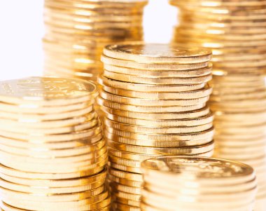 de gouden munten close-up