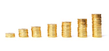 sütunlar üzerinde beyaz altın sikke