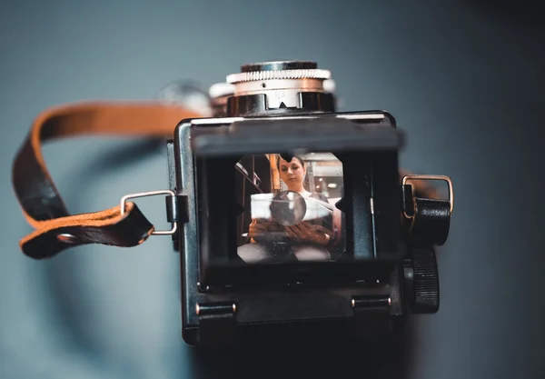 Vintage tlr kamera — Stockfoto