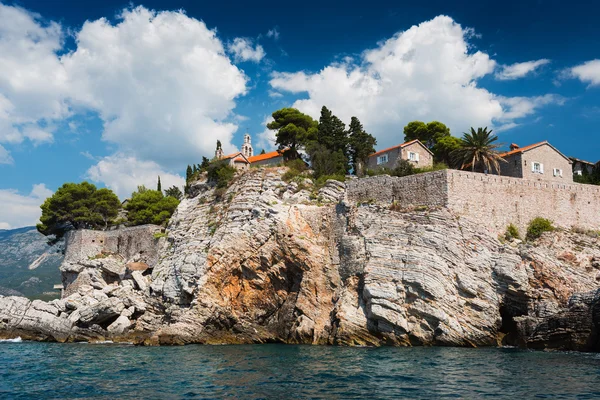 Insel sveti stefan, montenegro — Stockfoto
