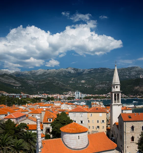 Vista sulla città vecchia di Budva, Montenegro — Foto Stock