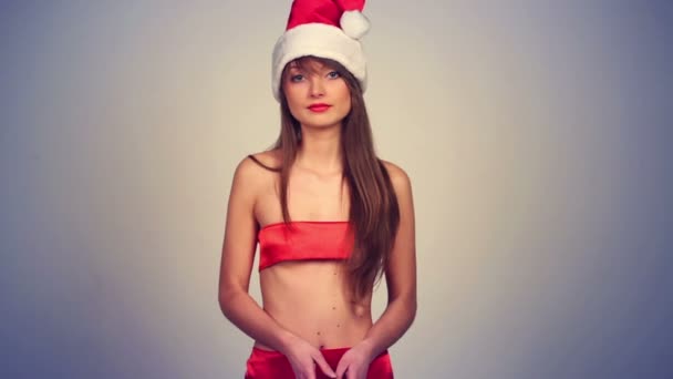Christmas gir — Stock Video