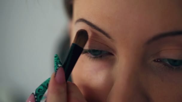 Augenbrauen-Make-up — Stockvideo