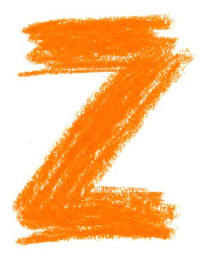 beyaz üzerine pastel alfabesi