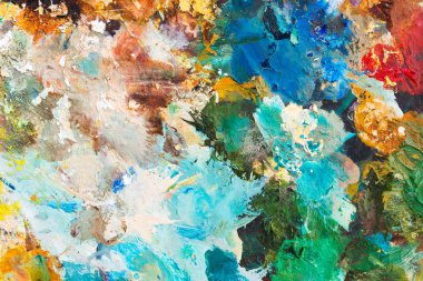 renkli arka plan yağlı boya bir tahta üzerinde yapılan