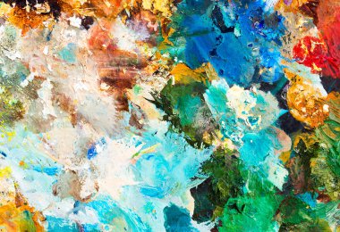 renkli arka plan yağlı boya bir tahta üzerinde yapılan