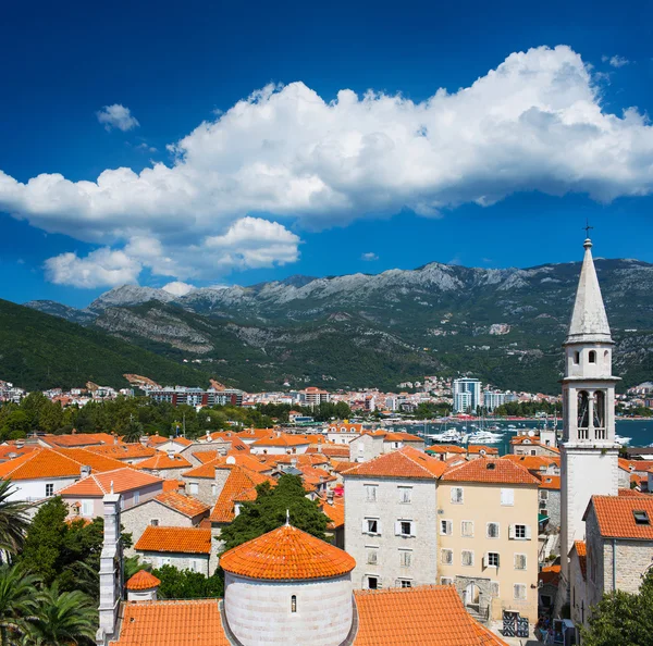 Vista sulla città vecchia di Budva, Montenegro — Foto Stock