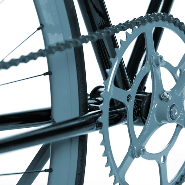 Elegante bicicleta isolada em branco — Fotografia de Stock