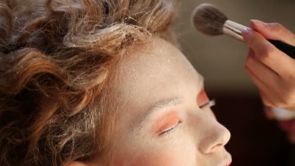 Make-up gezicht — Stockvideo