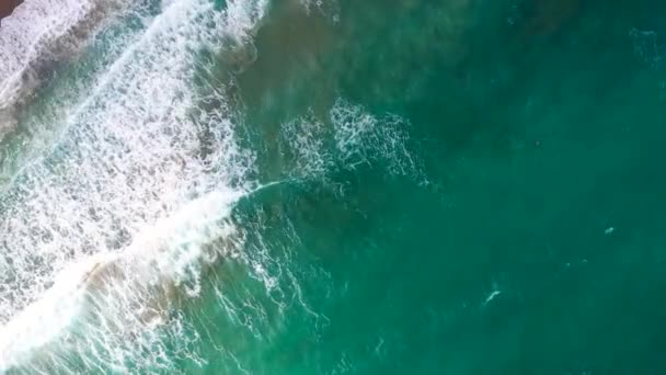 Vista Drone Belas Imagens Sem Costura Sem Fim Enquanto Ondas — Vídeo de Stock