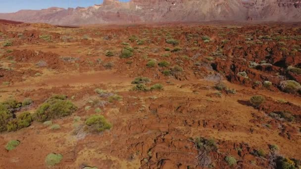 Vista Aérea Paisagem Parque Nacional Teide Tenerife Ilhas Canárias Espanha — Vídeo de Stock