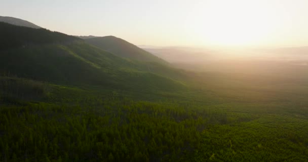 Aerial View Tatra Mountains Sunset Summer Slovakia Beautiful Mountain Landscape — Video