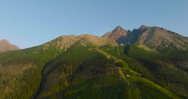 Aerial view of the mountain Lomnitsky shield. Beautiful mountain landscape in summer. Tatra Mountains, Slovakia
