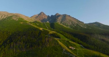 Aerial view of the mountain Lomnitsky shield. Beautiful mountain landscape in summer. Tatra Mountains, Slovakia