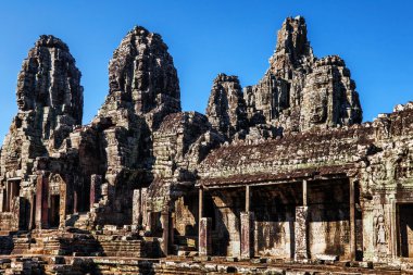 angkor wat Tapınağı antik bayon yüzler