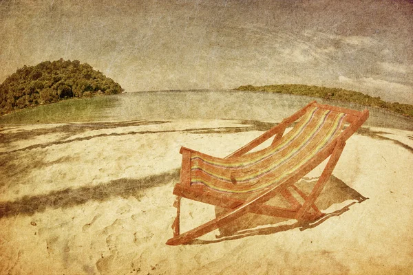 Cadeira de praia sol — Fotografia de Stock
