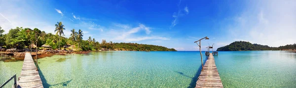 tropik sahil dikişli Panoraması.