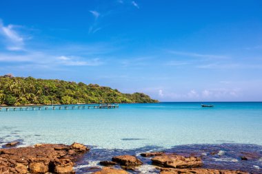 Egzotik tropikal plaj.