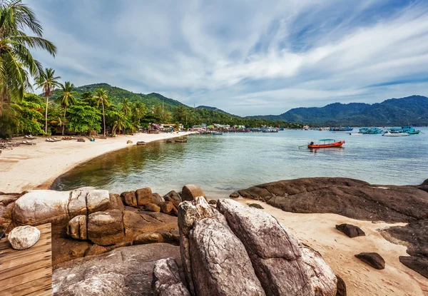 Egzotyczna plaża tropikalna. — Zdjęcie stockowe