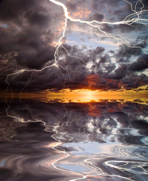 Reflection of lightning