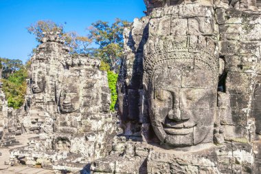 angkor wat Tapınağı antik bayon yüzler