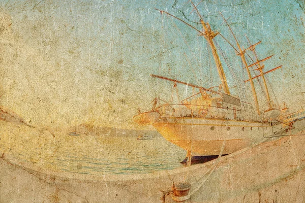 eski yelkenli gemi günbatımı ışık