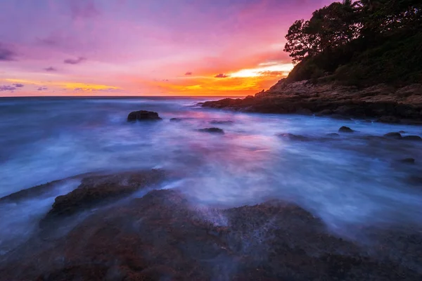 Tropical beach at sunset. Stock Image