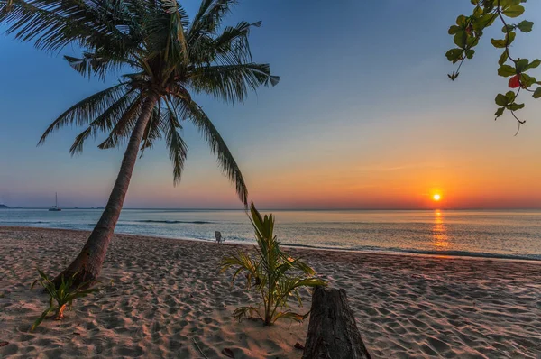 Sunset Praia Paisagem Koh Chang Ilha Tailândia — Fotografia de Stock