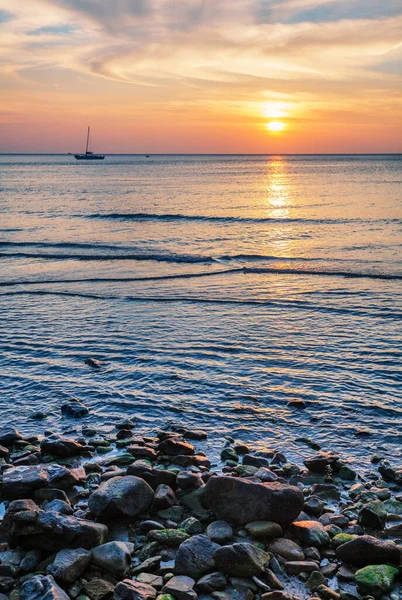 Zachód Słońca Krajobraz Plaży Wyspy Koh Chang Tajlandia — Zdjęcie stockowe