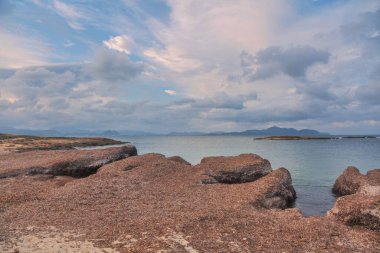 Günbatımı, Mallorca, Balear Adaları, İspanya Can Picafort beach civarındaki sahil